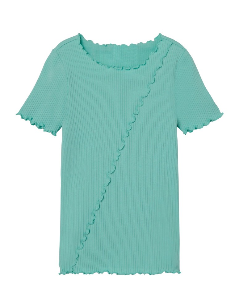 TSHIRT AZZURRA CON ROUGE