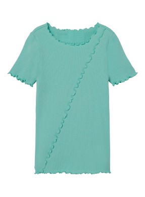 TSHIRT AZZURRA CON ROUGE